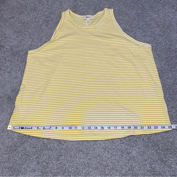 Style & Co Tank Top Yellow White Striped 2X - Picture 9 of 9